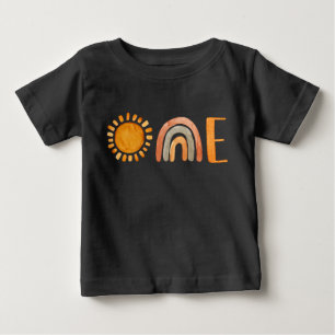 One Watercolor Boho Baby T-Shirt