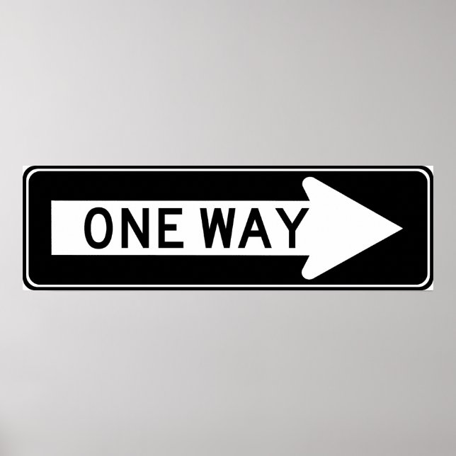 One Way Arrow (Right) Highway Sign (Front)