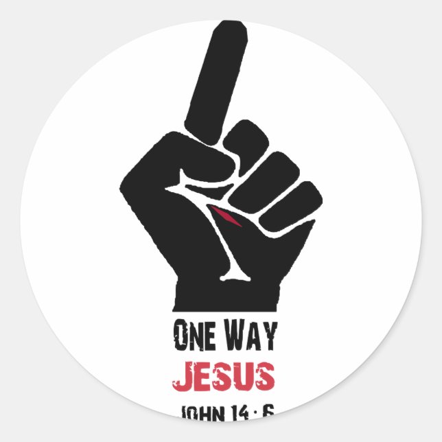 One Way Jesus Sticker (Front)