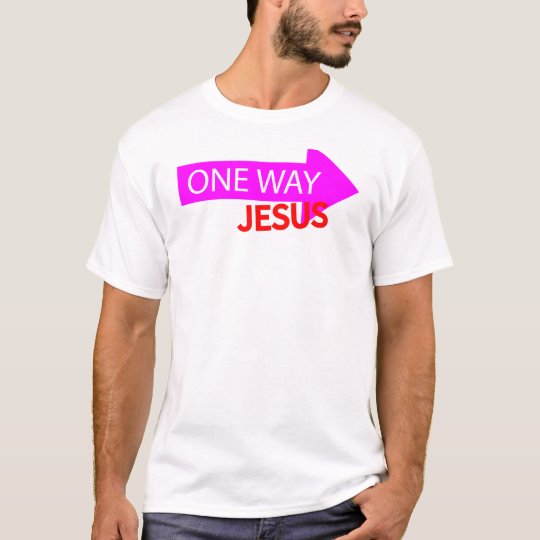 One Way Jesus T-Shirt, Men's, Size: Adult S, White