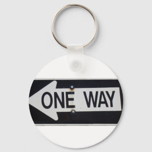 One Way Sign Key Ring
