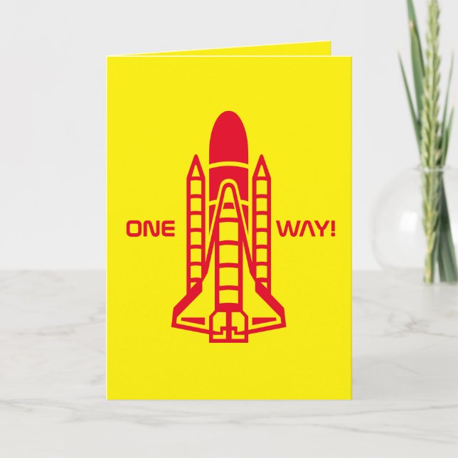 One Way! Space Shuttle, Spacecraft  Card (Front)