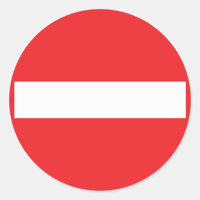 one-way street icon classic round sticker (Front)