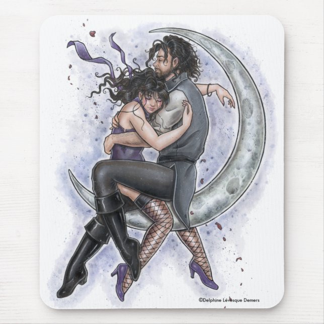 One Way Ticket To The Moon Romantic Love Mousepad (Front)