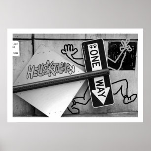 "One Way" to Hell's Kitchen New York City Poster
