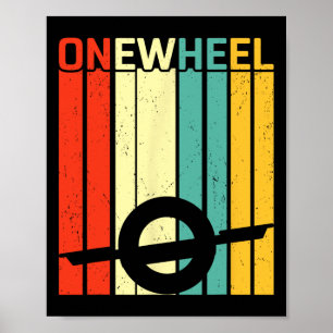 One Wheel Electric Skateboard Float Owner Skateboa Poster