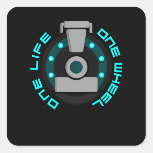 One Wheel EUC Neon Style Square Sticker