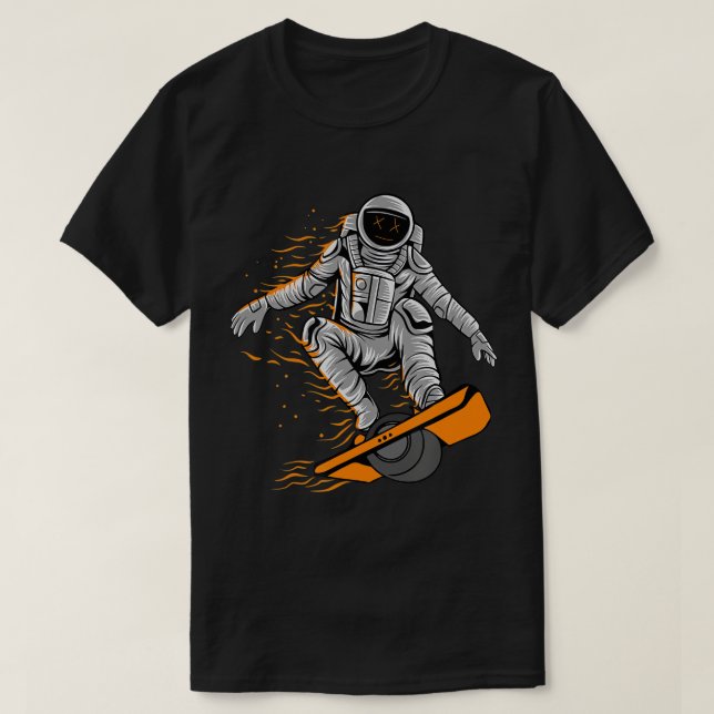 one wheel funny tee astronaut Onewheel Float Life  (Design Front)