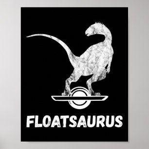 One Wheel Retro Electric Skateboard Float Brachios Poster