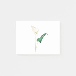 one white calla lily watercolor post-it notes