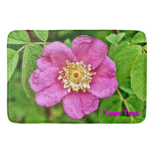 One Wild Rose Bath Mat