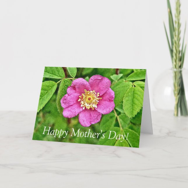 One Wild Rose Card (Front)