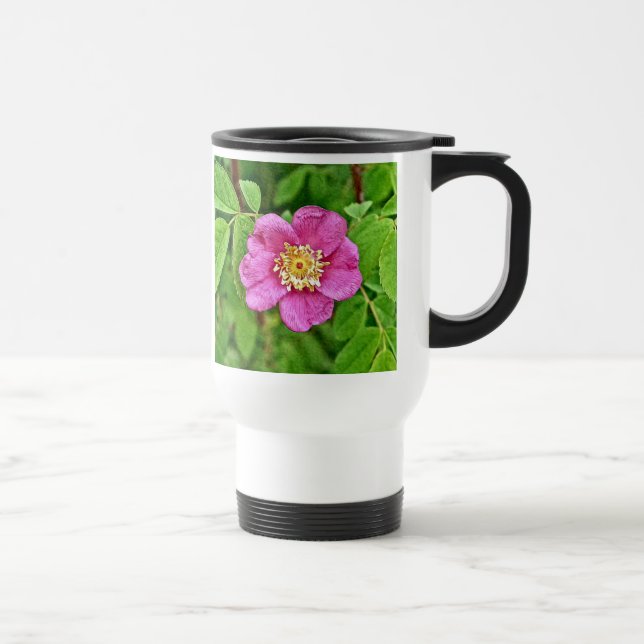 One Wild Rose - Idaho Travel Mug (Right)