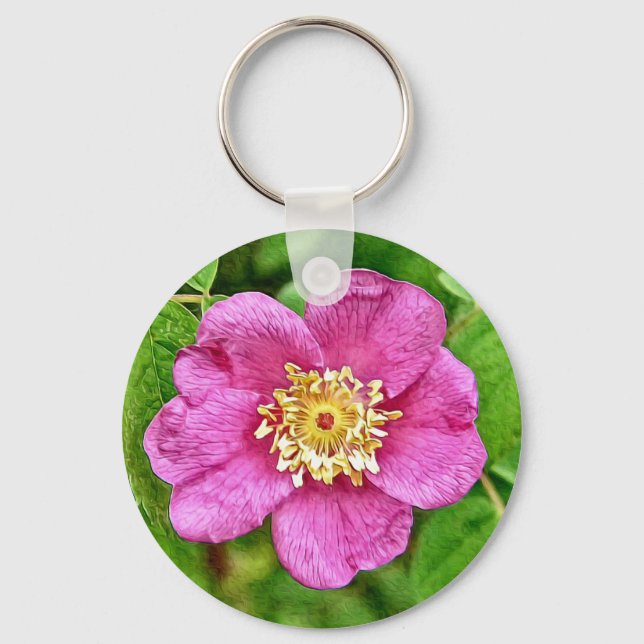 One Wild Rose Key Ring (Front)