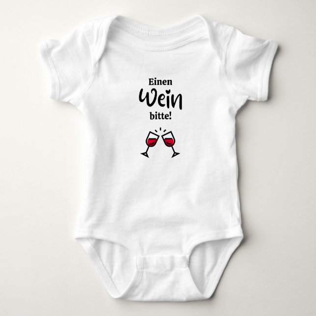 One wine please | wine baby bodysuit (Front)