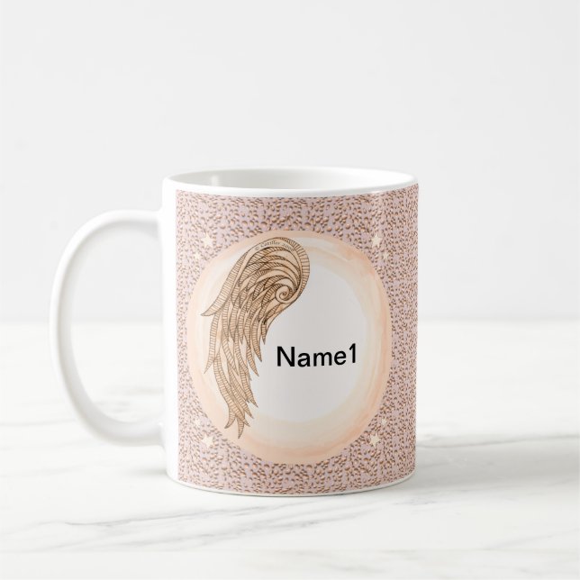 one wing angel coffee mug (Left)