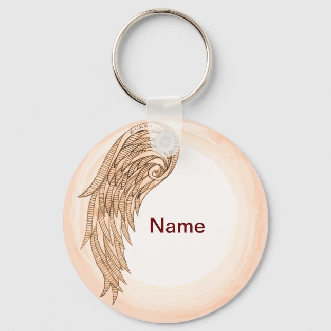 one wing angel key ring (Front)