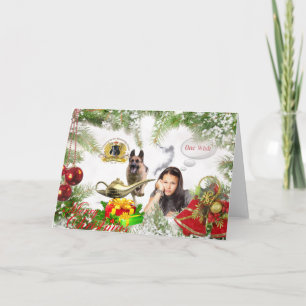 One Wish - German Shepherd Christmas Holiday Card