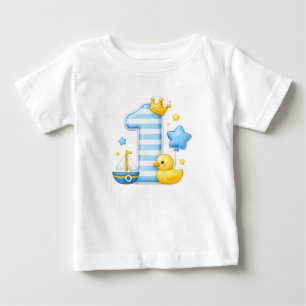 One with Crown 1st Birthday Baby T-Shirt