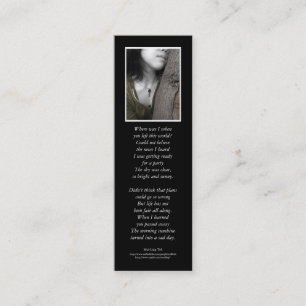 'One with the Earth' poetry bookmark Mini Business Card