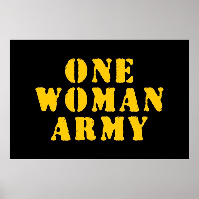 ONE WOMAN ARMY POSTER (Front)