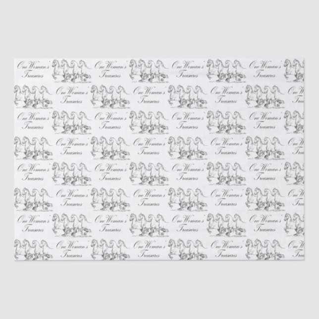 One Woman's Trearsures Horse Tissue Paper (Front)