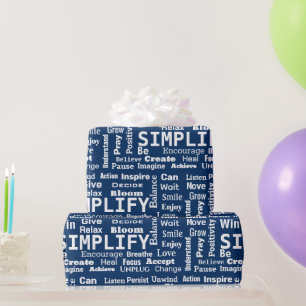 One Word Collage To Live By Wrapping Paper