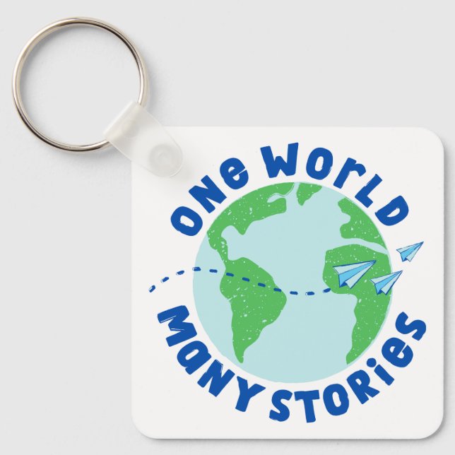 One world many stories key ring (Front)