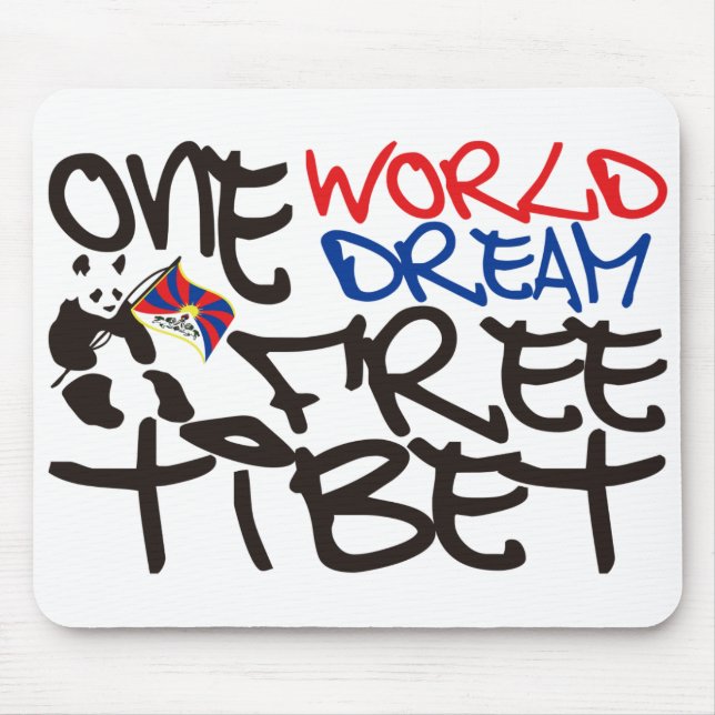 ONE WORLD ONE DREAM FREE TIBET MOUSE MAT (Front)