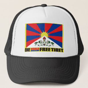 ONE WORLD ONE DREAM FREE TIBET TRUCKER HAT