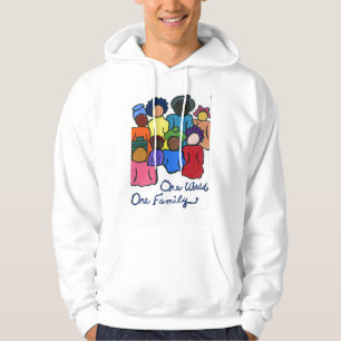 One World, One Family Double-Sided Multicultural Hoodie