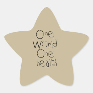 One World One Health Corona Virus Star Sticker