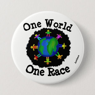 One World, One Race 7.5 Cm Round Badge