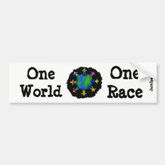 One World, One Race Bumper Sticker