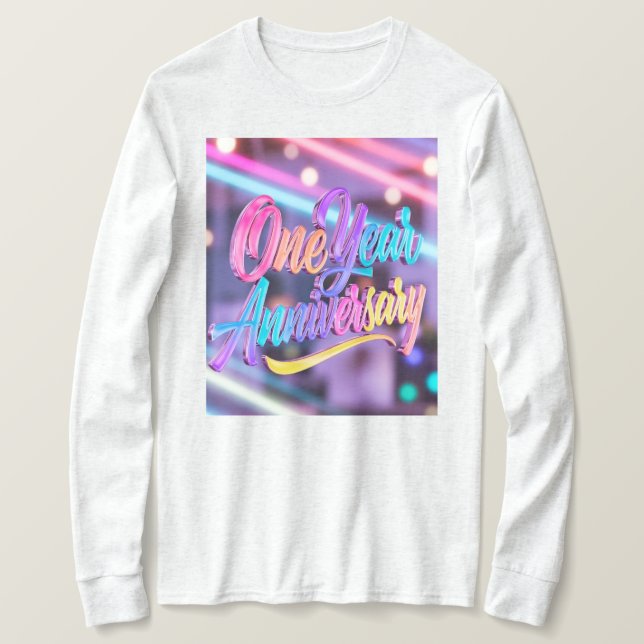 One Year Anniversary Long Sleeves Top (Design Front)