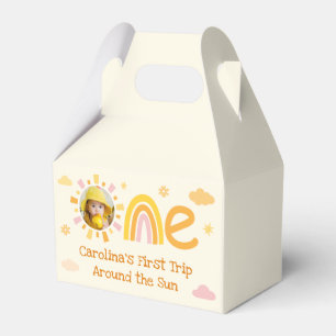 One Year Around the Sun Birthday Photo Favour Box