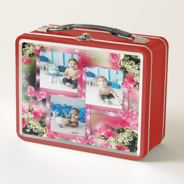 One Year of Fun: Personalised Photo Lunchbox for B (Front)