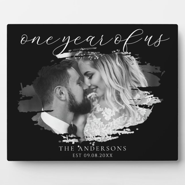 One Year of Us First Wedding Anniversary Plaque (Front)