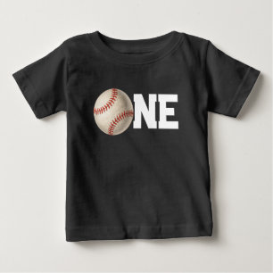 One Year Old Baseball First Birthday Baby T-Shirt