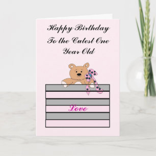 One Year Old Birthday Card