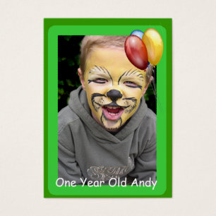 One Year Old Birthday Photo Cards