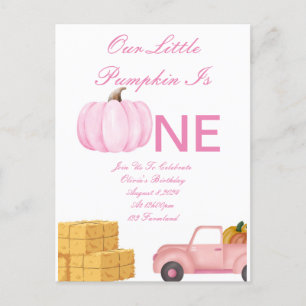 one year old girl birthday invitation card