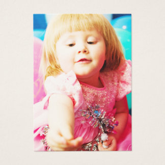 One Year Old Girls Birthday Photo Cards