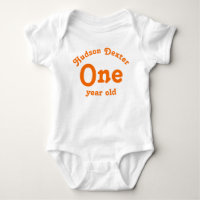 One Year Old Personalised Orange