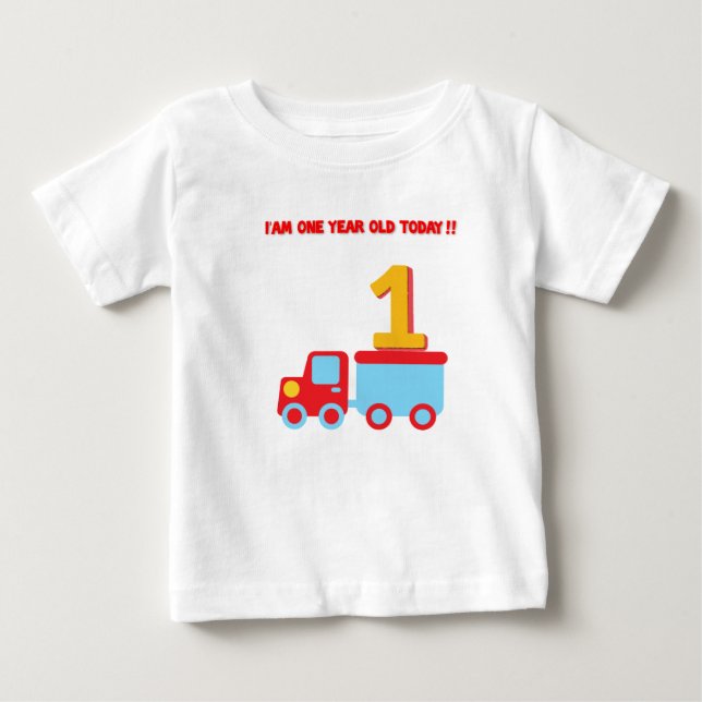 One year old shirt Happy Birthday  (Front)