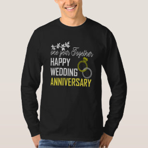 One Year Together Happy First Anniversary Couple A T-Shirt
