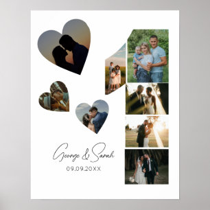 One Year Together Wedding Anniversary 5 Photo Poster
