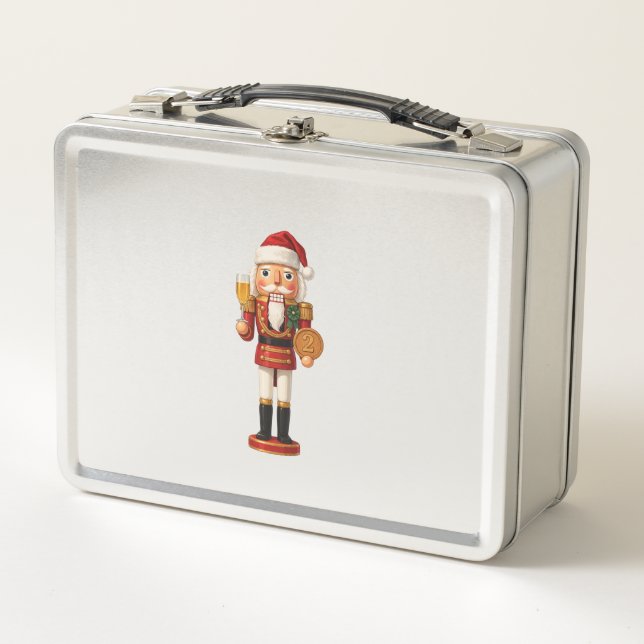 One Years Sober Nutcracker Holiday Celebration   Metal Lunch Box (Front)