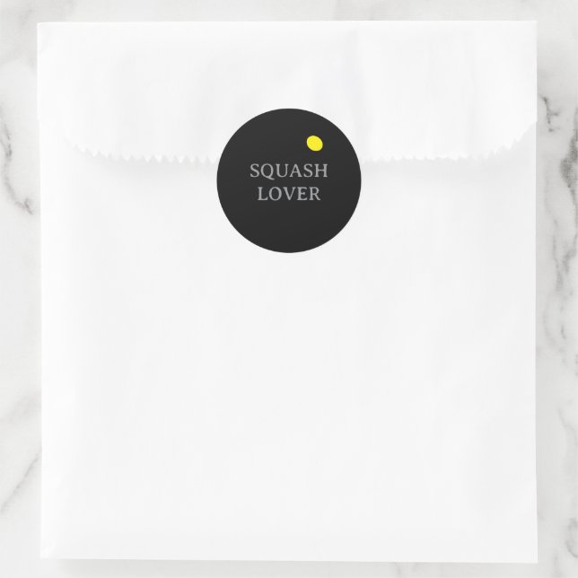 One yellow dot squash ball custom sport stickers (Bag)