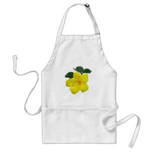 One Yellow Hibiscus Standard Apron